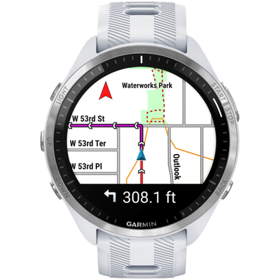 Умные часы Garmin Forerunner 965 Whitestone / Powder Gray Titanium