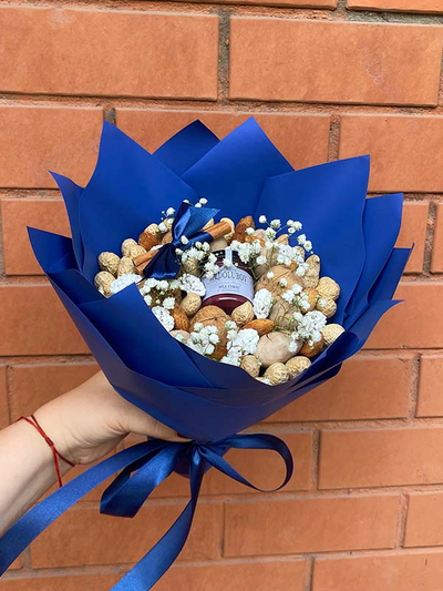 Букет "Первоклассника" (синее оформление)