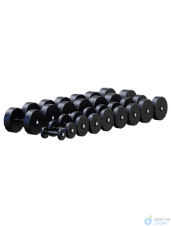 Гантельный ряд 2,5-40кг, 16 пар (шаг 2,5кг)