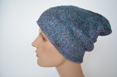 Шапка Vizio 1627 CL серая голубая