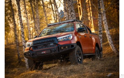Бампер силовой передний BMS ALFA для Tayota Hilux Рево Эксклюзив 2018-2020