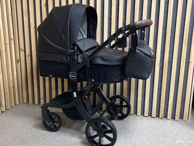 Детская коляска 2 в 1 Farfello Aimile Original Парижская ночь Экокожа