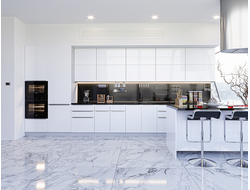 Кухня пластик МДФ №1/2  Белый глянец