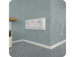 Акриловый плинтус бордюр на столешницу BNV ПШ12 12х12х1800мм Серый