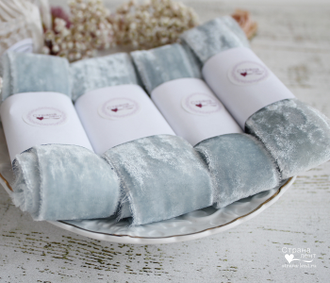 Бархатная лента BLUE JEWERLY VELVET 2 СМ * 140 СМ