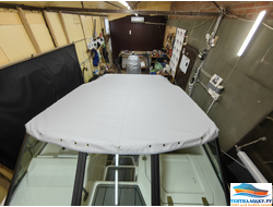 BOATCOVER PVC 440  150 см. (ходовые, стояночные, транспортировочные - прочное плетение) пепельный, бежевый