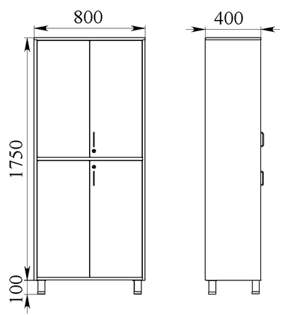 Шкаф медицинский для медикаментов ШММ-2.2.2