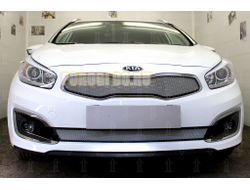 Защита радиатора KIA Ceed II 2015-2018 chrome низ