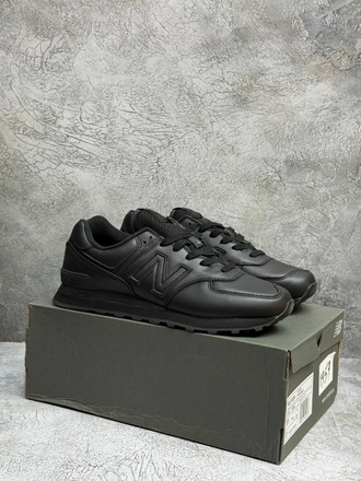 New Balance 574 Triple Black Leather