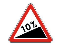 Знак дорожный 1.14 Крутой подъем