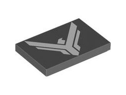 Tile 2 x 3 with White Atreides Hawk Crest Pattern, Dark Bluish Gray (26603pb385 6476888)