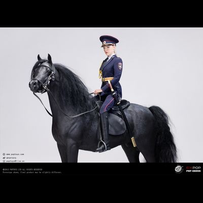 Служебный конь МВД РФ - Коллекционная ФИГУРКА 1/6 Russian Police Force Horse (EX057) - POPTOYS