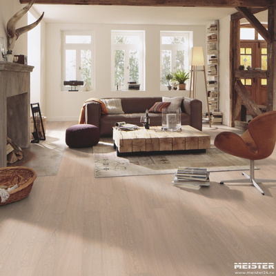 Паркетная доска Meister PS 300 Residence Дуб гармония Забелёный 8815 фото в интерьере