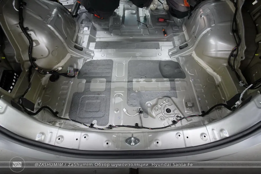 Фото отчет шумоизоляции Hyundai Santa Fe