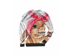 Свитшот 3D с полной запечаткой год Кролика №7