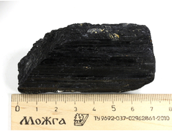 Турмалин чёрный (шерл), кристалл необработанный, Бразилия (69*35*29 мм, 140 г) №37616