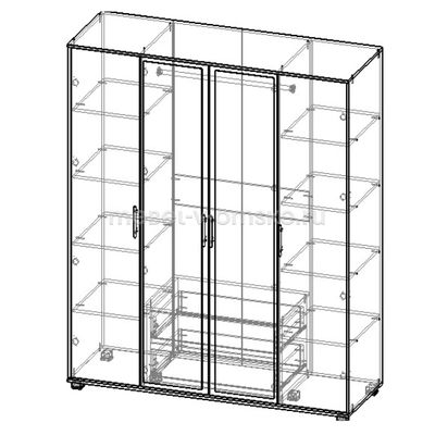 Шкаф Джон 4х дверный