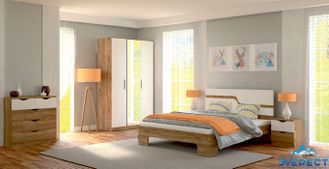 КРОВАТЬ НОРВЕГИЯ ВОЛНА(крафт), размер и основание на выбор