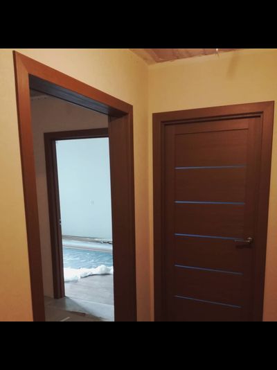 OPTIMA PORTE/ TURIN 506 ОРЕХ КЛАССИЧЕСКИЙ/ САТИН СВЕТЛОЕ. ПОЛОТНО ОСТЕКЛЕННОЕ