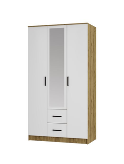 Шкаф 3-х створчатый Евро ШК-06 крафт/белый (Мебелони)