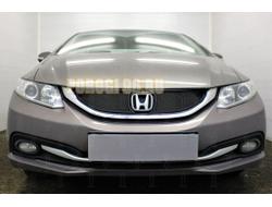 Защита радиатора Honda Civic IX (рестайлинг) 2013-2017 black