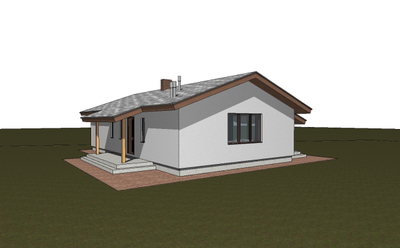 Одноэтажный дом с тремя спальнями 112м² (S10)