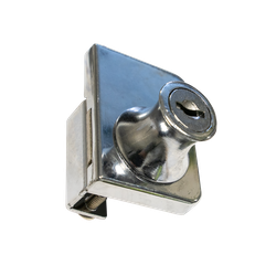 Замок для двухраспашной стеклянной двери торговой витрины