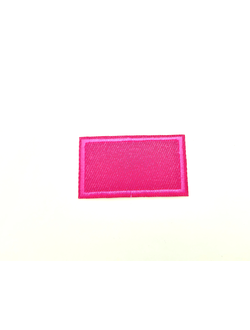 Термоаппликация однотонная, прямоугольник розовый