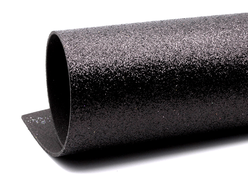 Глиттерный фоамиран, черный, 50*50 см, толщина 2 мм