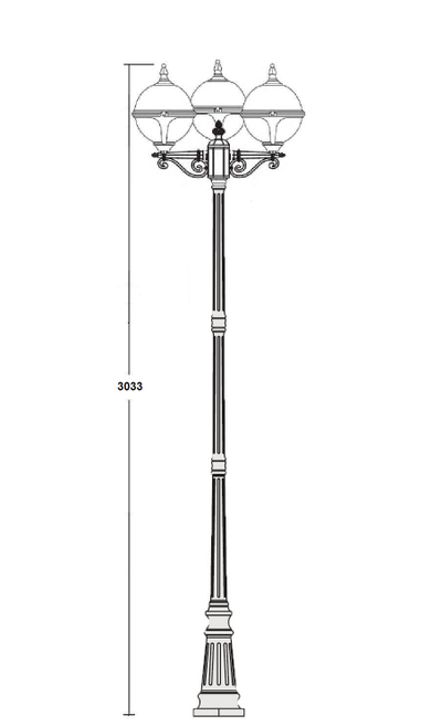Садово-Парковый светильник шар VENA smoke 3