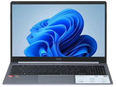 TECNO T1 15.6" IPS R7-5800U 16Gb, SSD512Gb Dos Серый