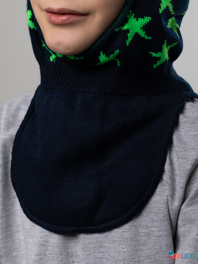 Шапка-шлем 20202-08, цвет темно-синий,салатовый р. 50-52