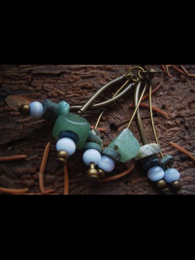 Благотворительность. Серьги в лесном стиле "Сон матушки Сосны"