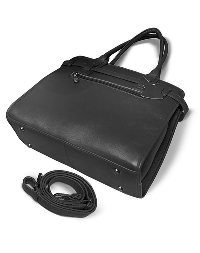 (АРТИКУЛ: 9811/1/13) СУМКА ЖЕНСКАЯ, СРЕДНЕГО РАЗМЕРА, НАТУРАЛЬНАЯ КОЖА, ЧЕРНАЯ, С ПЛЕЧЕВЫМ РЕМНЕМ