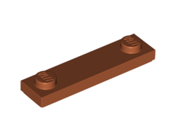 Plate, Modified 1 x 4 with 2 Studs with Groove, Dark Orange (41740 / 6257603)