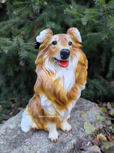 КОЛЛИ - садовая фигура 35*21см  1,3кг   экологичный полистоун Россия  1877/012210* Не боится влаги и перепадов температур.