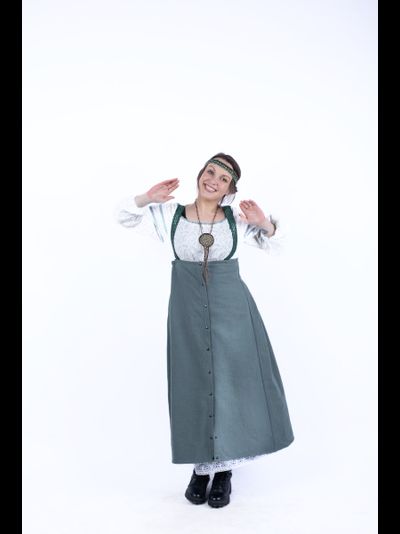 Подгрудный сарафан со складками - тайга