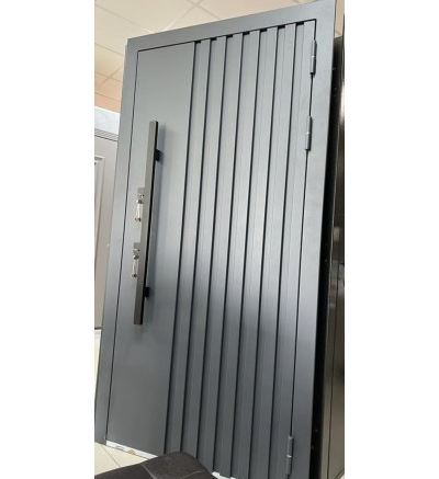 VENMAR (ВЕНМАР). СТАЛЬ 2 мм. ТЕРМО КРОНА ST 120/165 мм. ТЕРМОРАЗРЫВ/ МУАР Ral 7024 (СЕРЫЙ)/ СОФТ БЕЛЫЙ СНЕГ