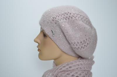 Итальянский комплект 2024 - 2025 палантин и берет Вицио 1341