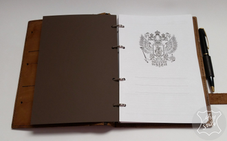 подарок руководителю, именной ежедневник, ежедневник с гербом, ежедневник из натуральной кожи