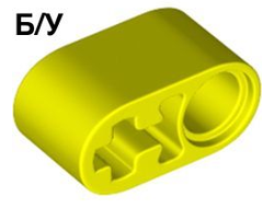 ! Б/У - Technic, Liftarm Thick 1 x 2 - Axle Hole, Neon Yellow (60483 / 6402246) - Б/У