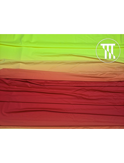 Бифлекс матовый градиент, цв. Красно-оранжевый + Неон-лайм