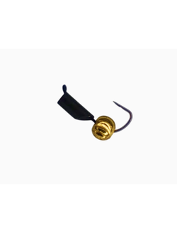 25-01-107/ Мормышка вольфр. "Народная" "СТОЛБИК"  Ø2,5 вес 0,6гр шарик зефирка золотой.(металл) (уп-ка 10шт.)