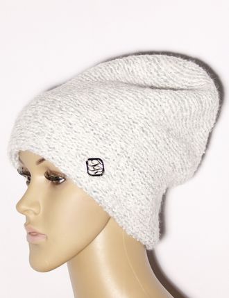 Екатеринбург. Шапка женская "Колпак букле" 11581 св.серая, чёрная, св.бежевая, синяя, молочная