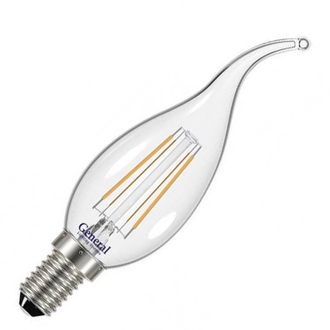 Лампа светодиодная General Свеча ветру E14 8W(660lm) 6500K 6K 35x118 филамент (нитевидная), прозр 649988