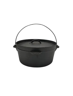 Казан 4 л с крышкой, d 24,5 см, h 11,8 см, чугун