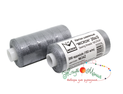 джинсовые нитки Micron Gamma / Микрон Гамма 20s/2 200 ярдов 342 серый