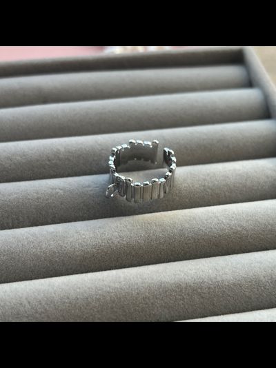 Кольцо-основа родий безразмерное 8мм