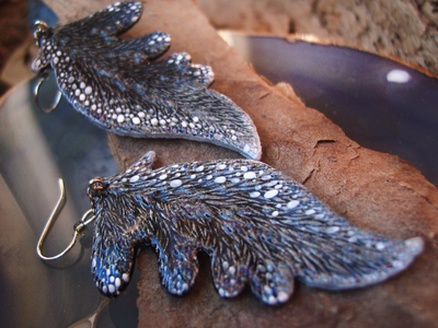 "Крылышки Полумглистой феи", серьги в стиле фэнтези