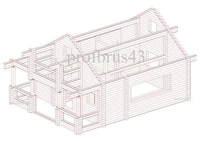 Дом-баня из клееного бруса "Дмитрий", 135 м2